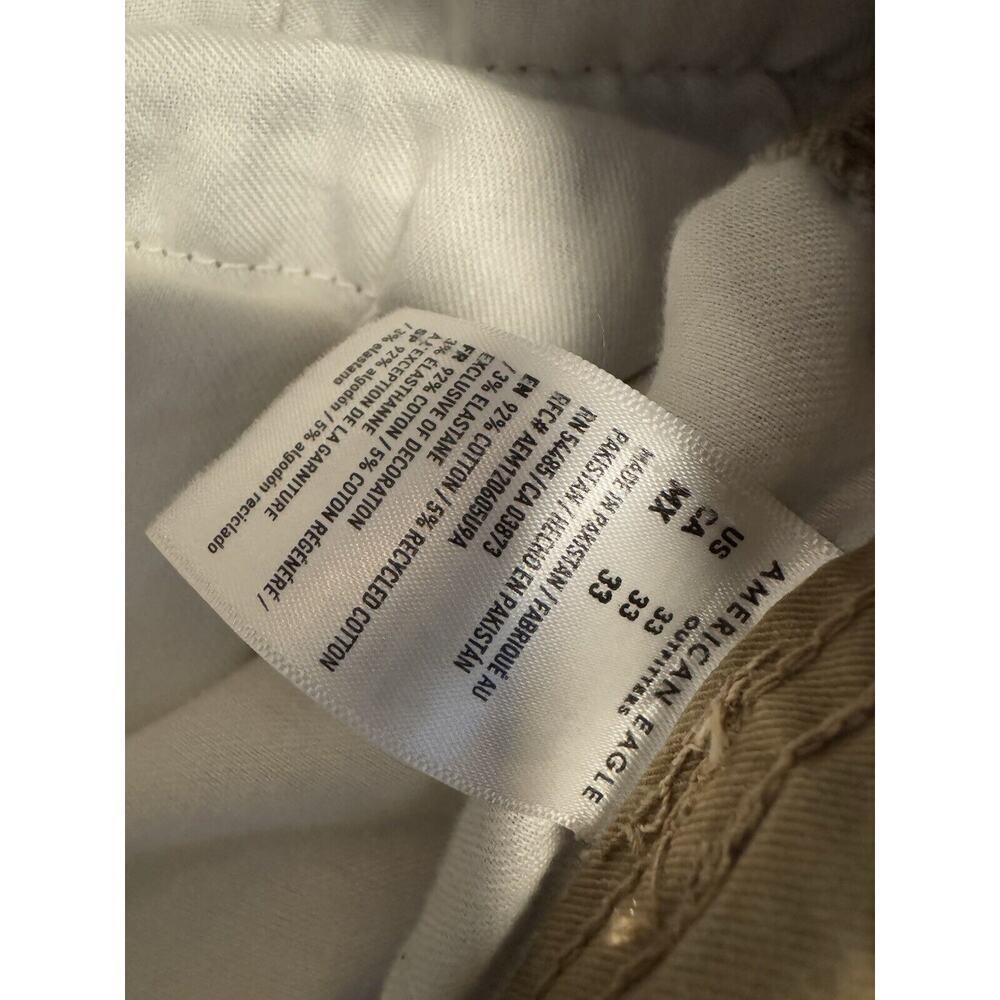 American Eagle Shorts Mens Size 33 Beige Cotton Cargo Flat Front Khaki 10” - Picture 6 of 9